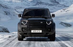 Defender 90 front view on road