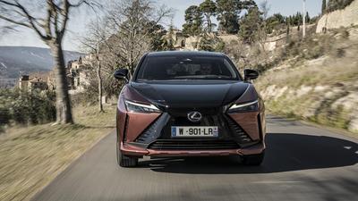 Lexus RZ450e driving front