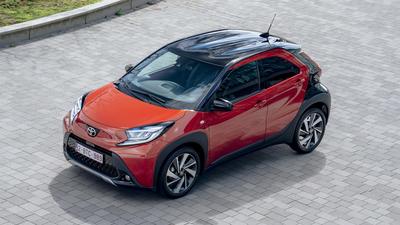 2022 Toyota Aygo X in red and black