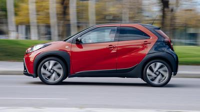 2022 Toyota Aygo X in red and black