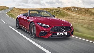 Mercedes-AMG SL55 driving front