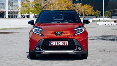 2022 Toyota Aygo X in red and black