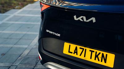 2022 Kia Sportage in black rear badge detail