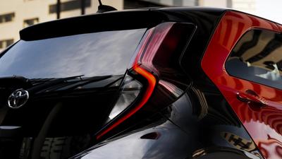 2022 Toyota Aygo X in red and black