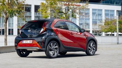 2022 Toyota Aygo X in red and black