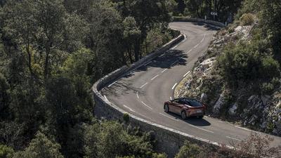 Lexus RZ450e driving scenery