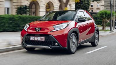 2022 Toyota Aygo X in red and black