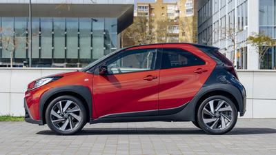 2022 Toyota Aygo X in red and black