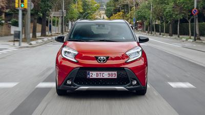 2022 Toyota Aygo X in red and black