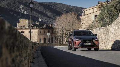 Lexus RZ450e driving scenery