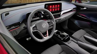 Volkswagen ID.5 GTX SUV steering wheel and screen