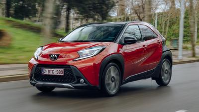 2022 Toyota Aygo X in red and black