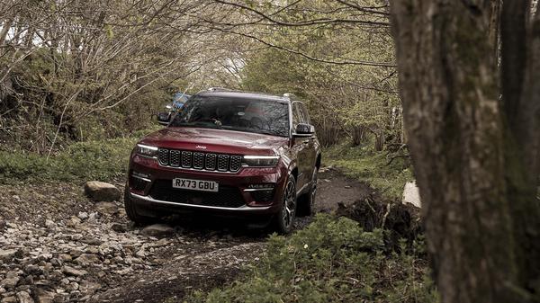 2024 Red Jeep Grand Cherokee front off road