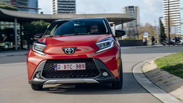 2022 Toyota Aygo X in red and black