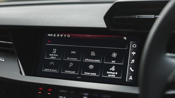 2021 Audi RS3 hatchback screen