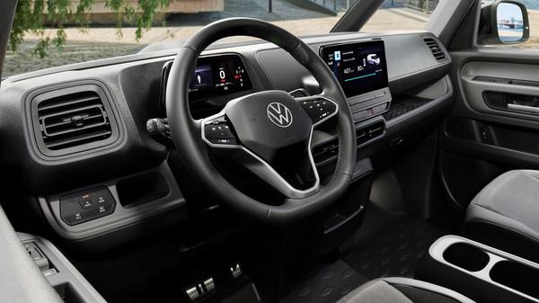 VW ID.Buzz Cargo blue and white dashboard