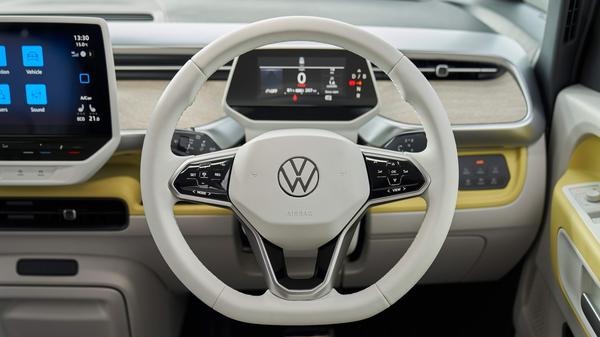 VW ID.Buzz yellow and white dashboard